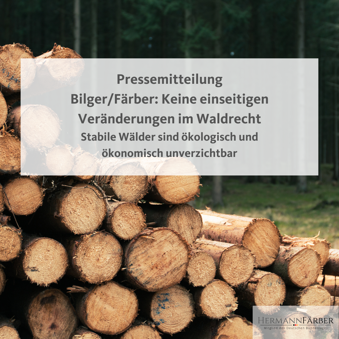 Pressemitteilung: Keine einseitigen Veränderungen im Waldrecht