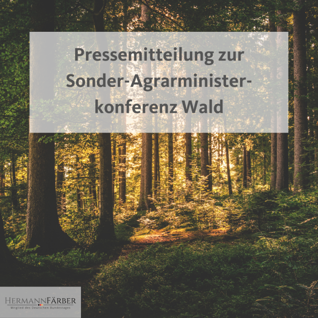 Pressemitteilung zur Sonder-AMK Wald